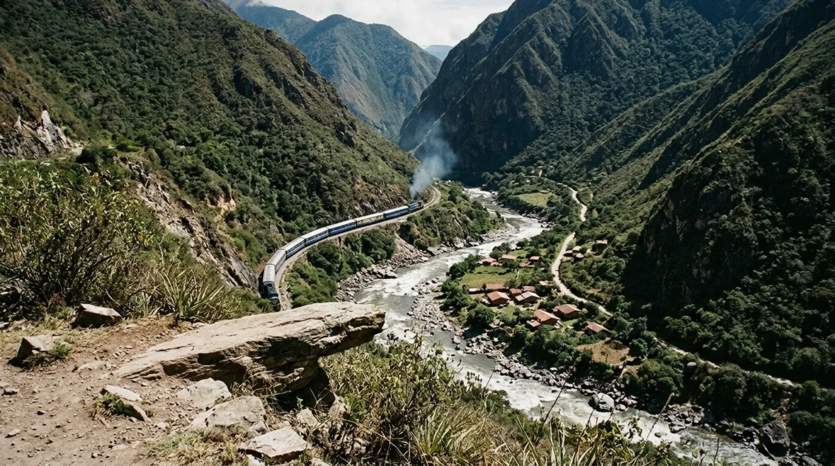 The train along the Vilcanota gorge - the rail leg every private tour rides